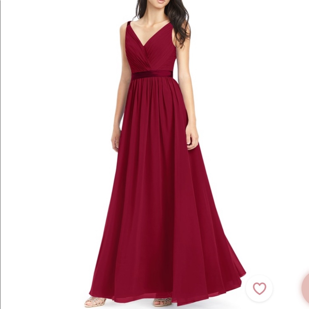 Azazie Leanna Burgundy Bridesmaid Dress
